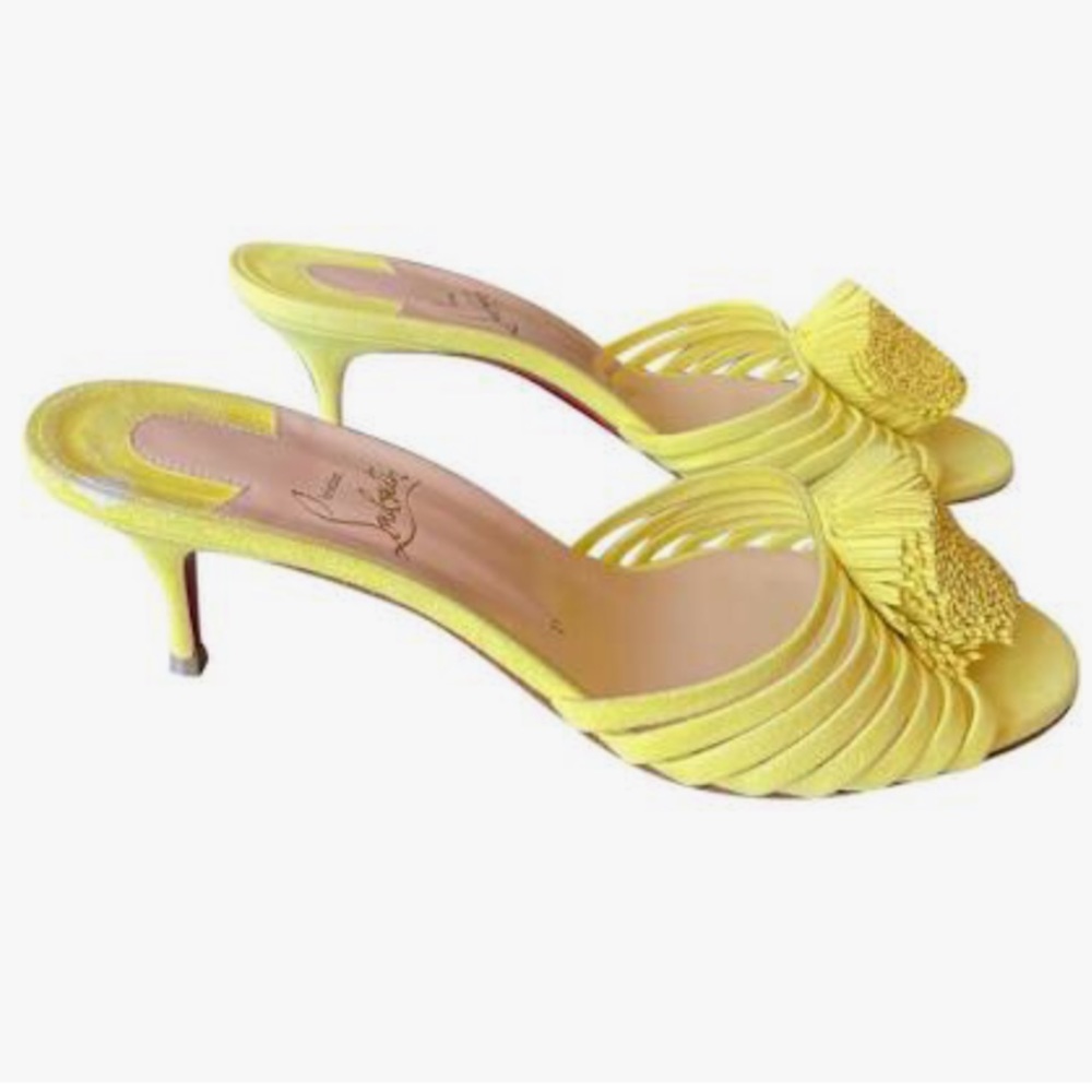 BELLAROSSA christian louboutin suede kitty heels - Picture 6 of 6